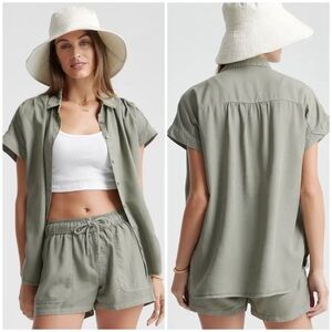 Quince Olive Button Down Shirt